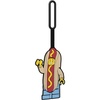 LEGO Silicone Luggage Tag for Travel, Suitcase, Backpack, Summer Beach Bag – Hot Dog Man (52615) with writable Surface on Back for ID Identification. Measures Approx. 6.5″