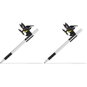 IQ LEGO Gel Pen with Batman Minifigure – Black Gel Pen (52864)(1 Count (Pack of 2))