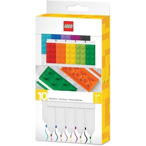 IQ LEGO Stationery Marker 10 Pack (53101) | Back to School Accessory, 10 Colors