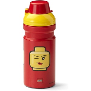 LEGO Iconic Drinking Bottle 13 oz with Covered Spout Red and Yellow | Water Bottle 13 oz Capacity Covered Drinking Spout Leak-Resistant Lid Everyday Hydration(Red and Yellow)