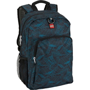 LEGO Iconic Prints Kids School Backpack Bookbag, for Travel, On-the-Go, Back to School, Boys and Girls, with Adjustable Padded Straps and Fun patterns, Rainbow Hearts(Blue Print)