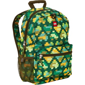 LEGO Iconic Prints Kids School Backpack Bookbag, for Travel, On-the-Go, Back to School, Boys and Girls, with Adjustable Padded Straps and Fun patterns, Rainbow Hearts(Camo Brick Hearts)
