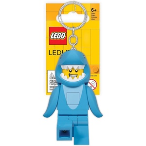 LEGO Keychain Light – Shark Suit Guy (KE155H), Extra-Large 3 Inch Tall | LED Lights, Extra-Large, 76mm Tall