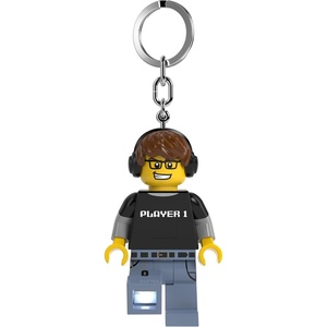 LEGO Keychain Light – Video Game Guy (KE217H) Large 3 Inches Tall | Bag Charm with LED Lights