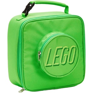 LEGO Lunch Bag, Durable and Insulated, with Mesh Pouch and Zip Compartment, Perfect for On-the-Go Meals, Light Pink(Green)