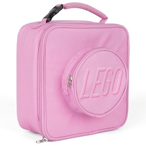LEGO Lunch Bag, Durable and Insulated, with Mesh Pouch and Zip Compartment, Perfect for On-the-Go Meals, Light Pink(Light Pink)