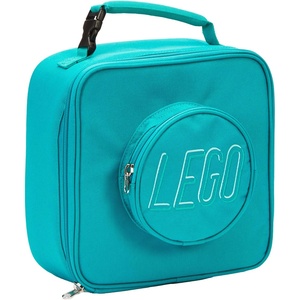 LEGO Lunch Bag, Durable and Insulated, with Mesh Pouch and Zip Compartment, Perfect for On-the-Go Meals, Light Pink(Teal)