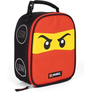 LEGO NINJAGO Lunch Box, Insulated Soft Reusable Lunch Bag Meal Container for Boys and Girls, Perfect for School, or Travel, Meal Tote to Keep Food and Drinks Cold, Future Green(Future Red)
