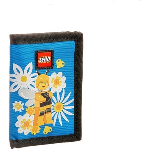 LEGO Trifold Wallet, Kids Unisex Wallet for Boys and Girls, with Clear ID Window, Card and Cash Pockets and Secure Hook and Loop Closure, Hotdog Guy(Bee Girl)