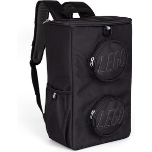 Lego Brick Backpack Cooler, Insulated Soft Cooler Bag, Camping Cooler, Lightweight and Leakproof Travel Cooler, Lunch and Drinks Backpack for Hiking, Shopping, Sports, Picnics, Beach(Black)