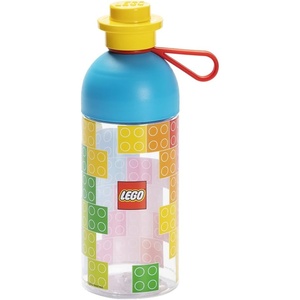 Room Copenhagen LEGO Hydration Bottle, Transparent Water/Hydration Bottle, 500 ml, mix colors with Iconic LEGO graphics (easy to fill with ice)