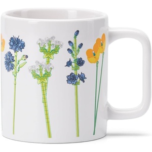 Room Copenhagen LEGO Wild Flowers Mug 300 ml Ceramic Coffee Cup | Ceramic Coffee Mug 300 ml Capacity Microwave Safe Dishwasher Safe(Wild Flowers)