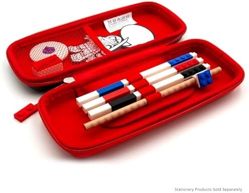 image:imageIQ LEGO Ninjago Molded Pencil Case with LEGO 10 Pack Gel Pen Bundle