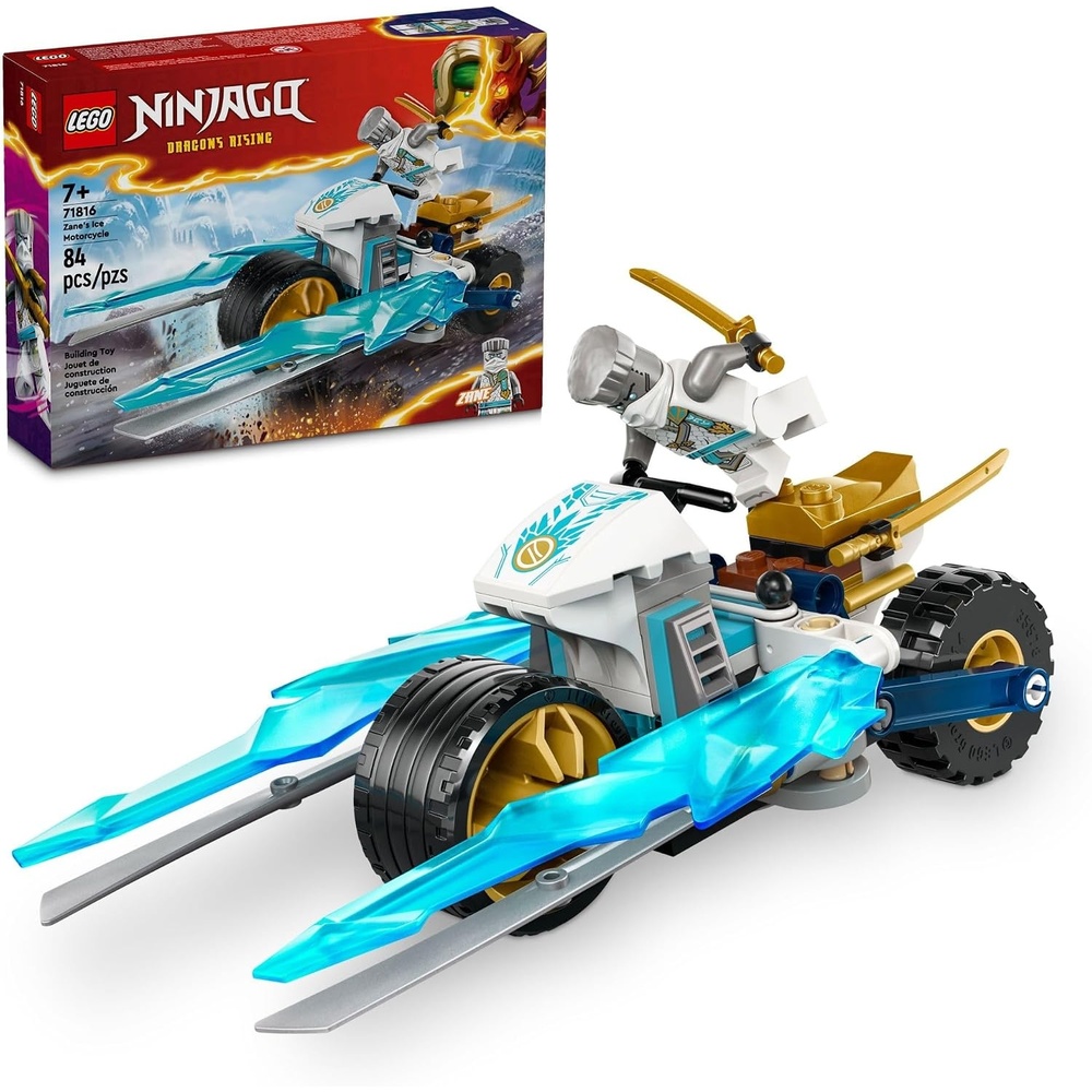image:imageLEGO NINJAGO Zanes Ice Motorcycle Toy with 1 Minifigure Included Buildable Model Vehicle Ninja Gift for Kids Ages 7 and Up 71816