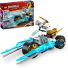 LEGO NINJAGO Zane’s Ice Motorcycle Toy with 1 Minifigure Included, Buildable Model Vehicle, Ninja Gift for Kids Ages 7 and Up, 71816
