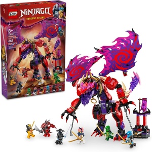 LEGO NINJAGO Thunderfang Dragon of Chaos Building Toy for Kids Ages 8+ – Dragon Rising Playset with 6 Minifigures and Poseable Figure – Birthday Gift Idea for Boys and Girls – 71832