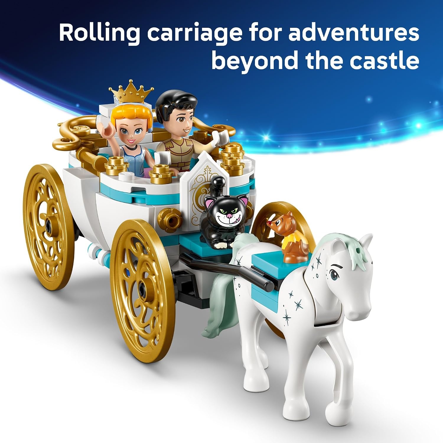 image:imageLEGO Disney Princess Cinderellas Castle amp Horse Carriage Playset Princess Castle Building Toy for Kids Girls and Boys Ages 6 with 2 Minidolls Gift Idea for Birthdays 43275