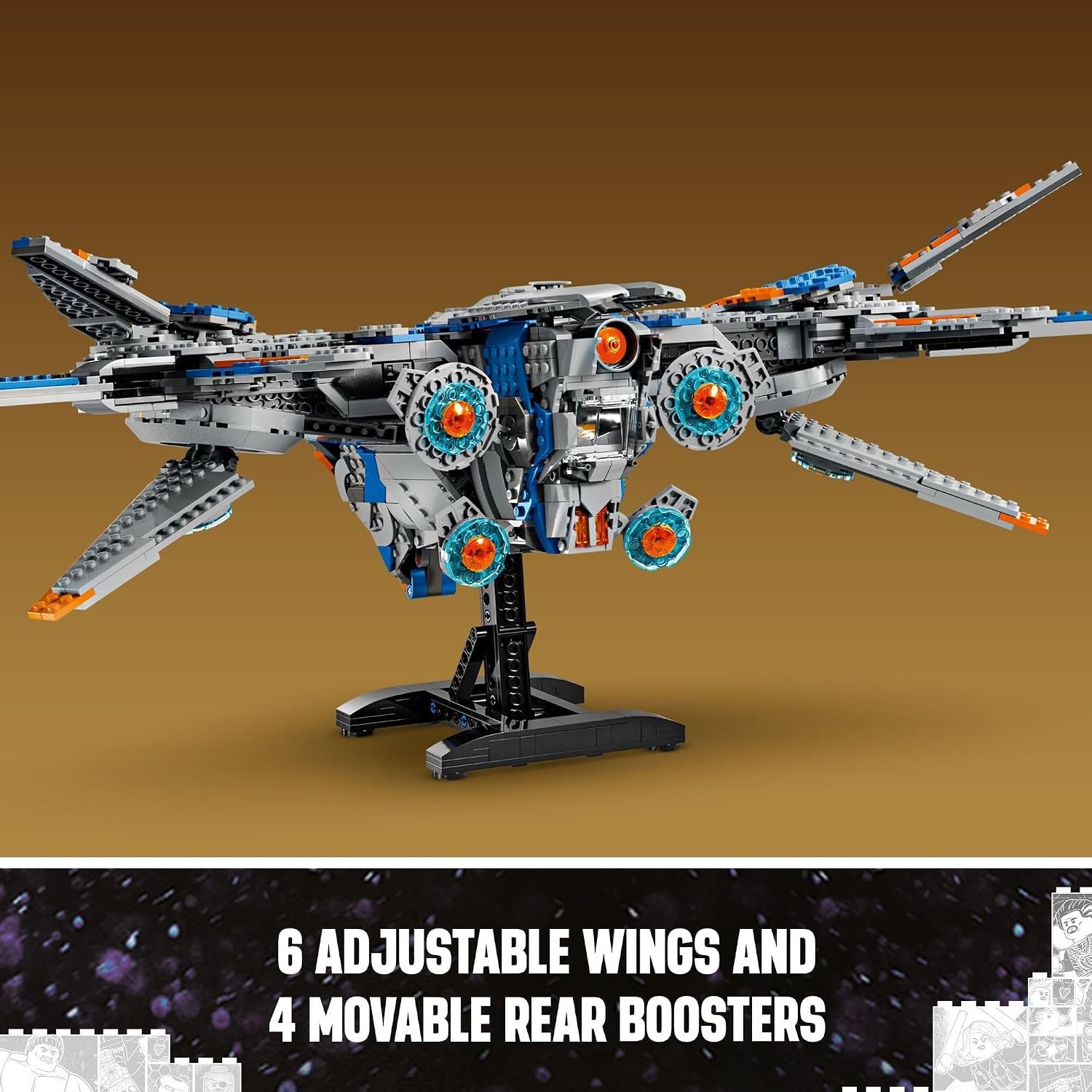 image:imageLEGO Marvel Guardians of The Galaxy The Milano Buildable Starship Toy Marvel Gift for Kids with 4 Super Hero Minifigures Guardians of The Galaxy Toy for Boys and Girls Ages 12 and Up 76286