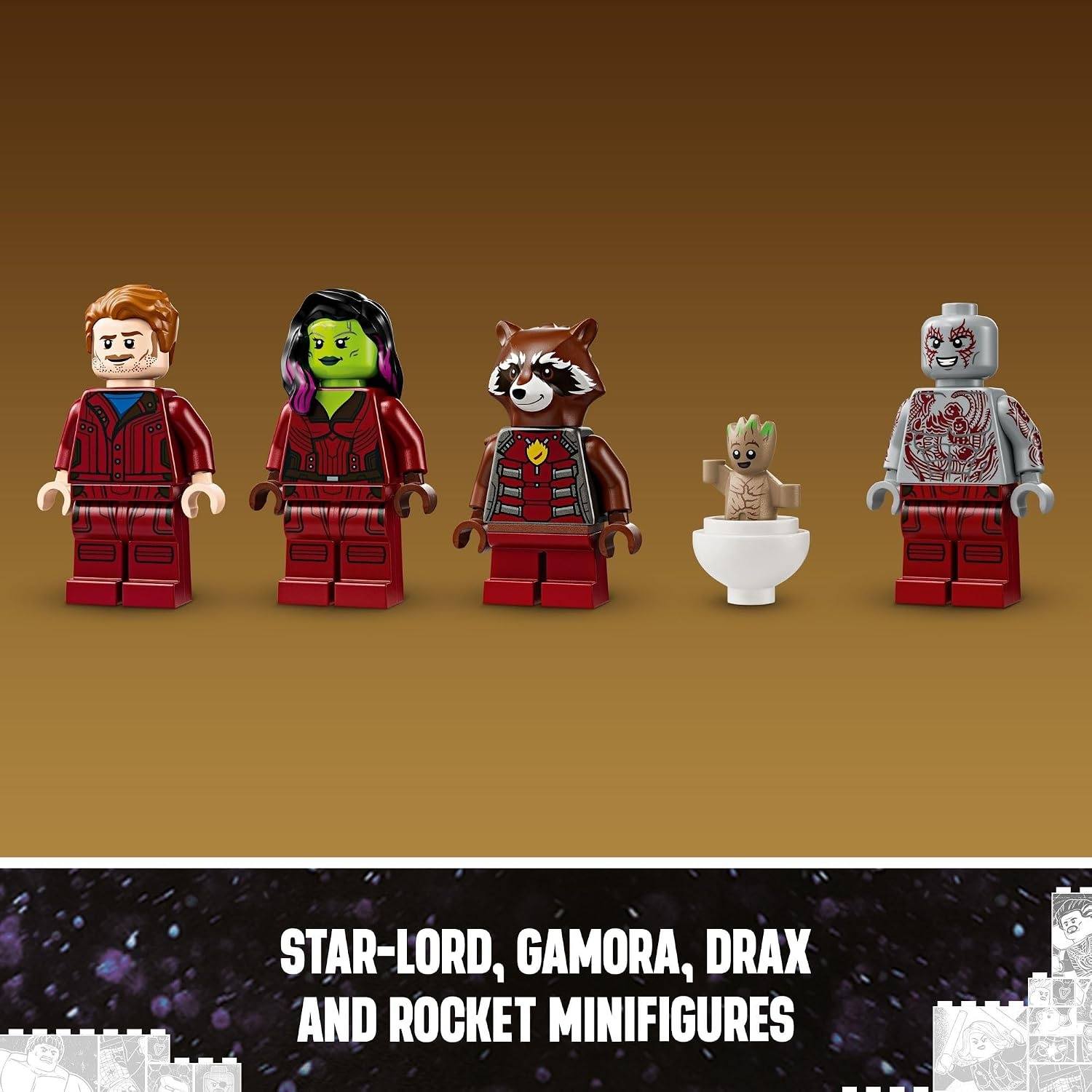image:imageLEGO Marvel Guardians of The Galaxy The Milano Buildable Starship Toy Marvel Gift for Kids with 4 Super Hero Minifigures Guardians of The Galaxy Toy for Boys and Girls Ages 12 and Up 76286