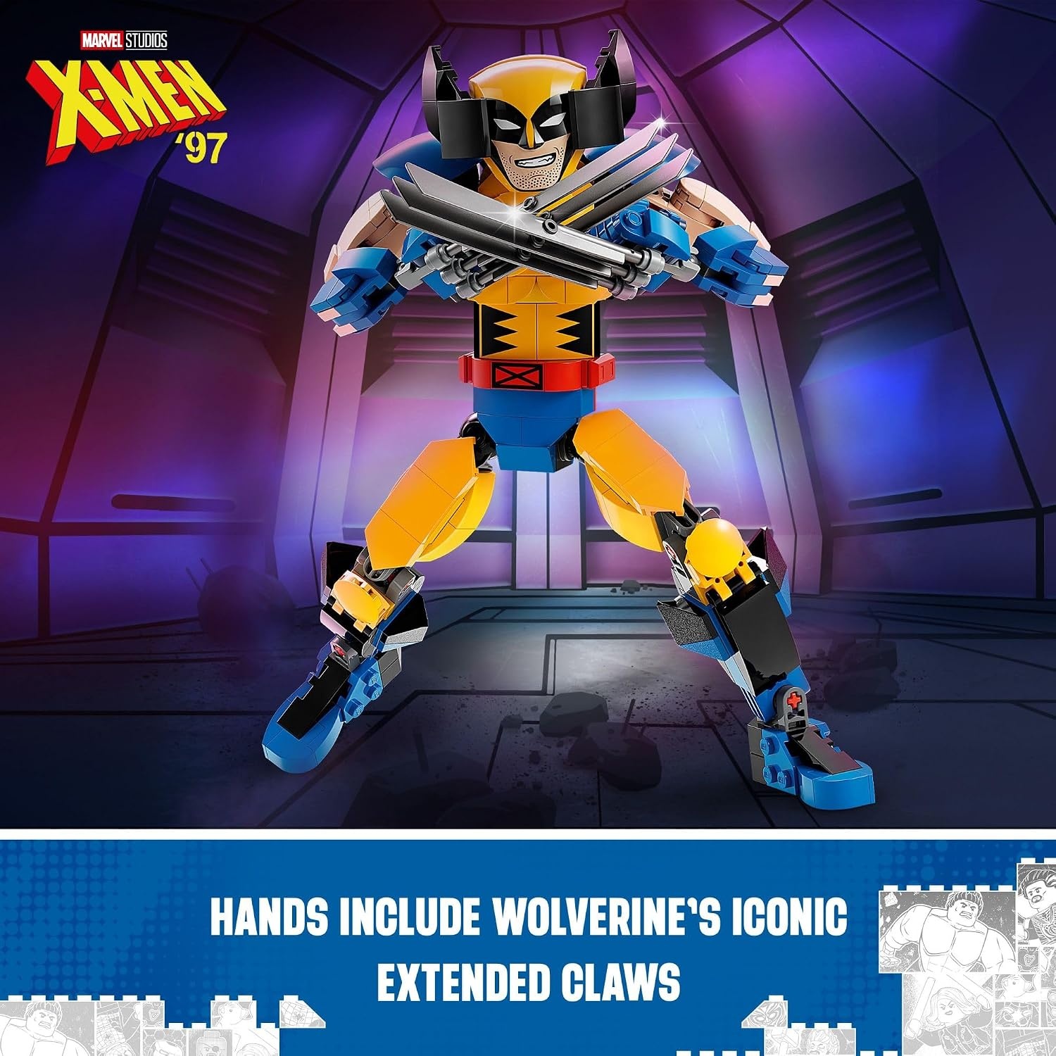 image:imageLEGO Marvel Wolverine Construction Figure 76257 Buildable Marvel Action Figure Fully Jointed Marvel Collectible with 6 Claw Elements for Play and Display XMen Super Hero Gift for Kids Ages 812