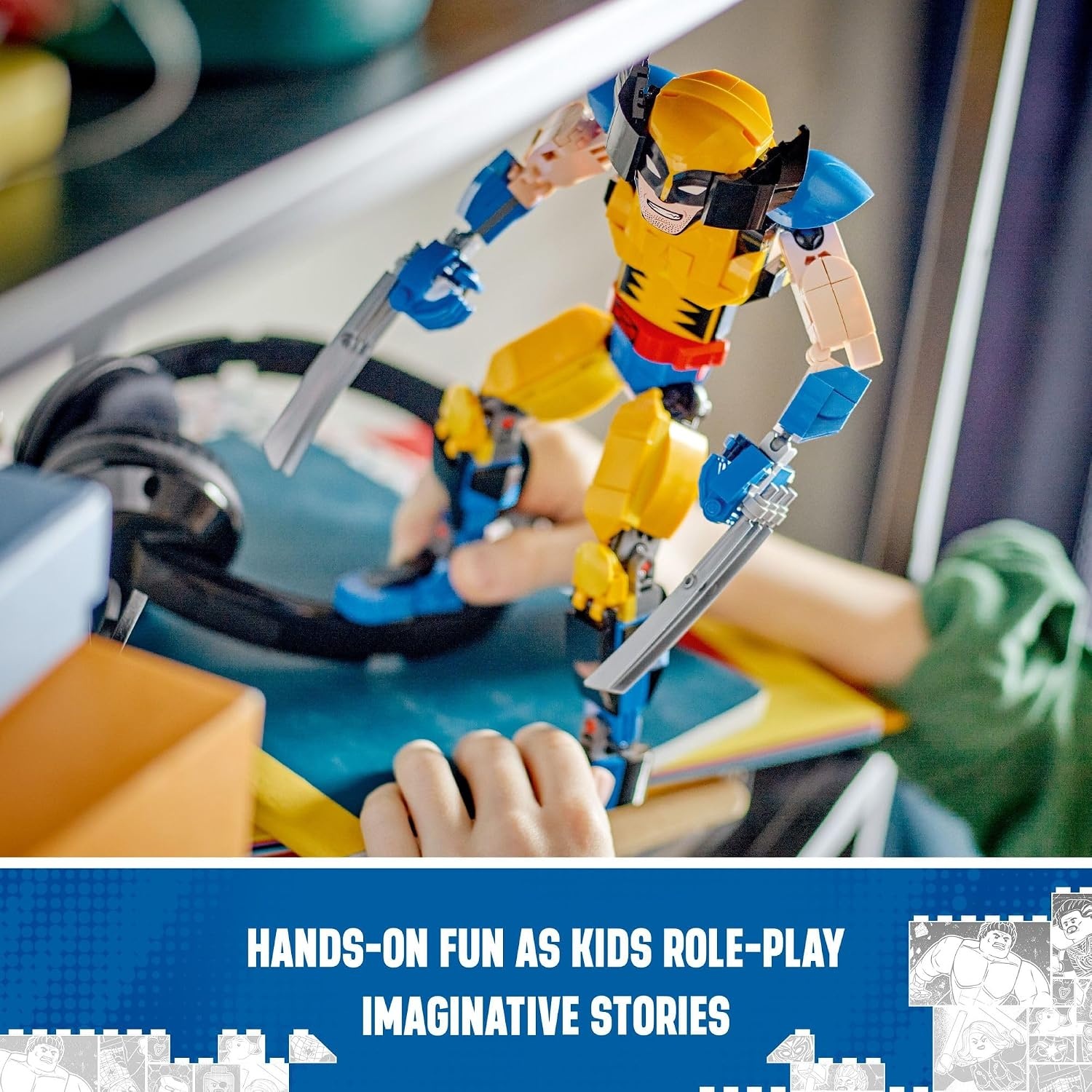 image:imageLEGO Marvel Wolverine Construction Figure 76257 Buildable Marvel Action Figure Fully Jointed Marvel Collectible with 6 Claw Elements for Play and Display XMen Super Hero Gift for Kids Ages 812