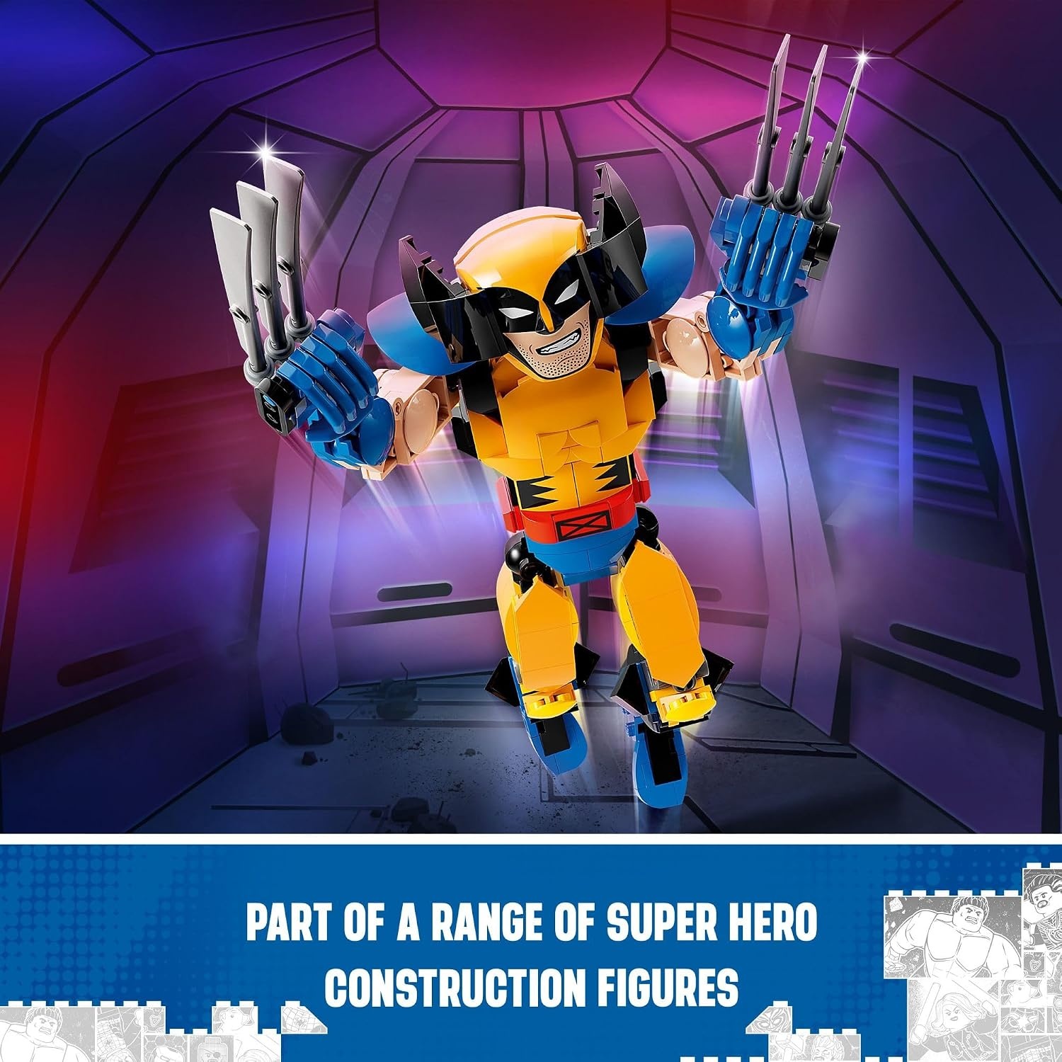 image:imageLEGO Marvel Wolverine Construction Figure 76257 Buildable Marvel Action Figure Fully Jointed Marvel Collectible with 6 Claw Elements for Play and Display XMen Super Hero Gift for Kids Ages 812