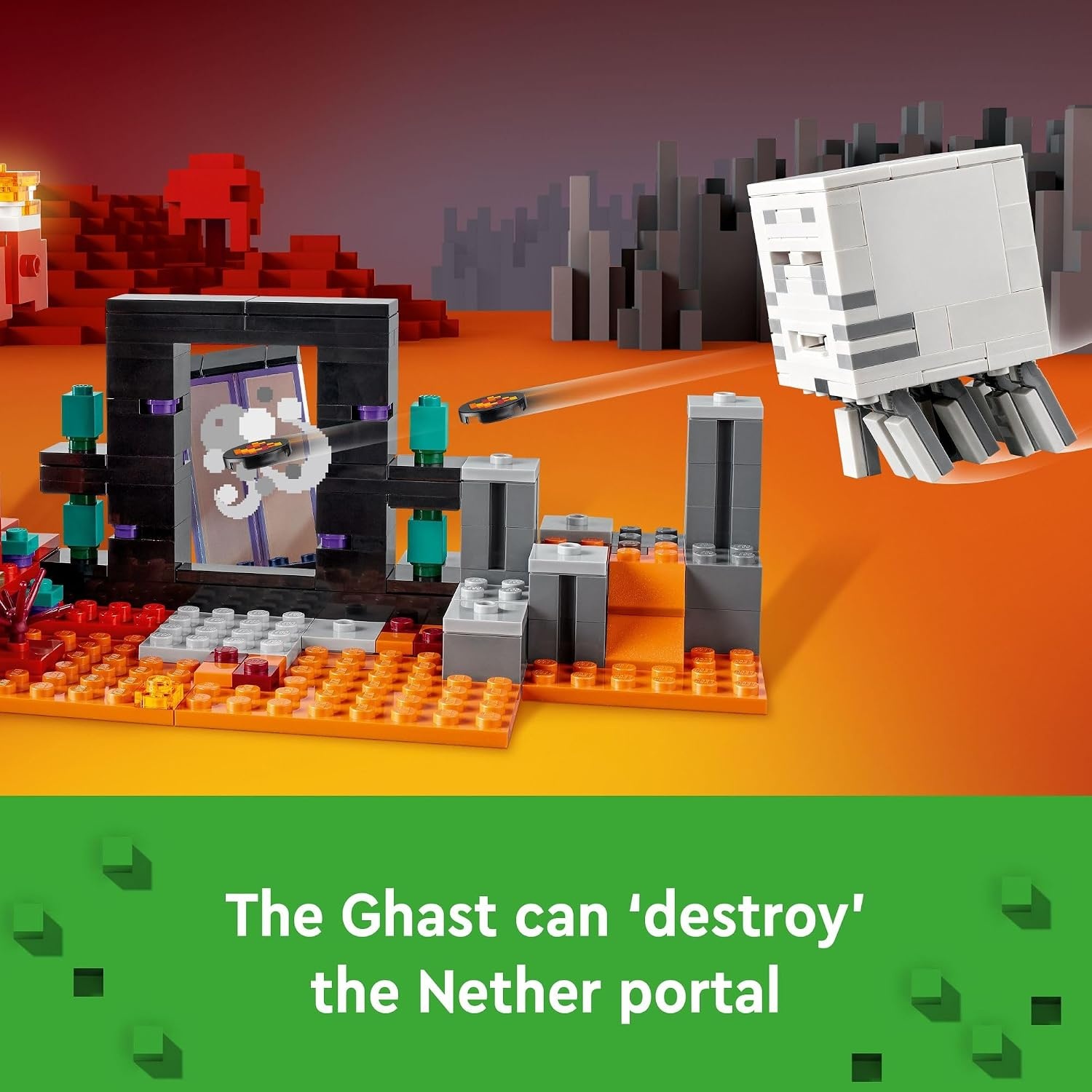 image:imageLEGO Minecraft The Nether Portal Ambush Adventure Set Building Toy for Kids with Action Figures and Battle Scenes Minecraft Toy for Boys Girls and Gamers Ages 8 and Up 21255