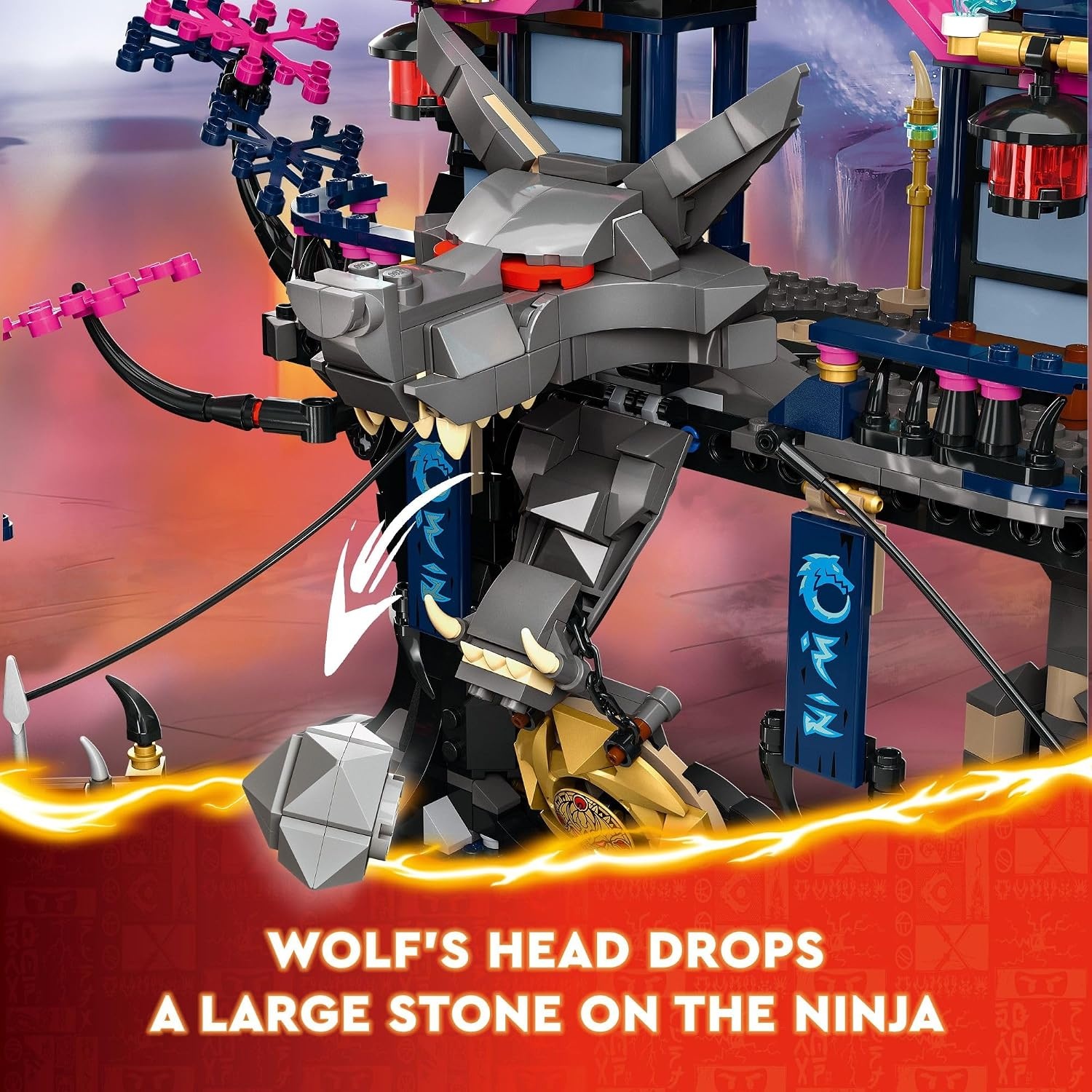 image:imageLEGO Ninjago Wolf Mask Shadow Dojo Building Toy Pretend Play Ninja Figures amp Playset Toys for Boys amp Girls Ages 9 Years W 8 Minifigures 71813