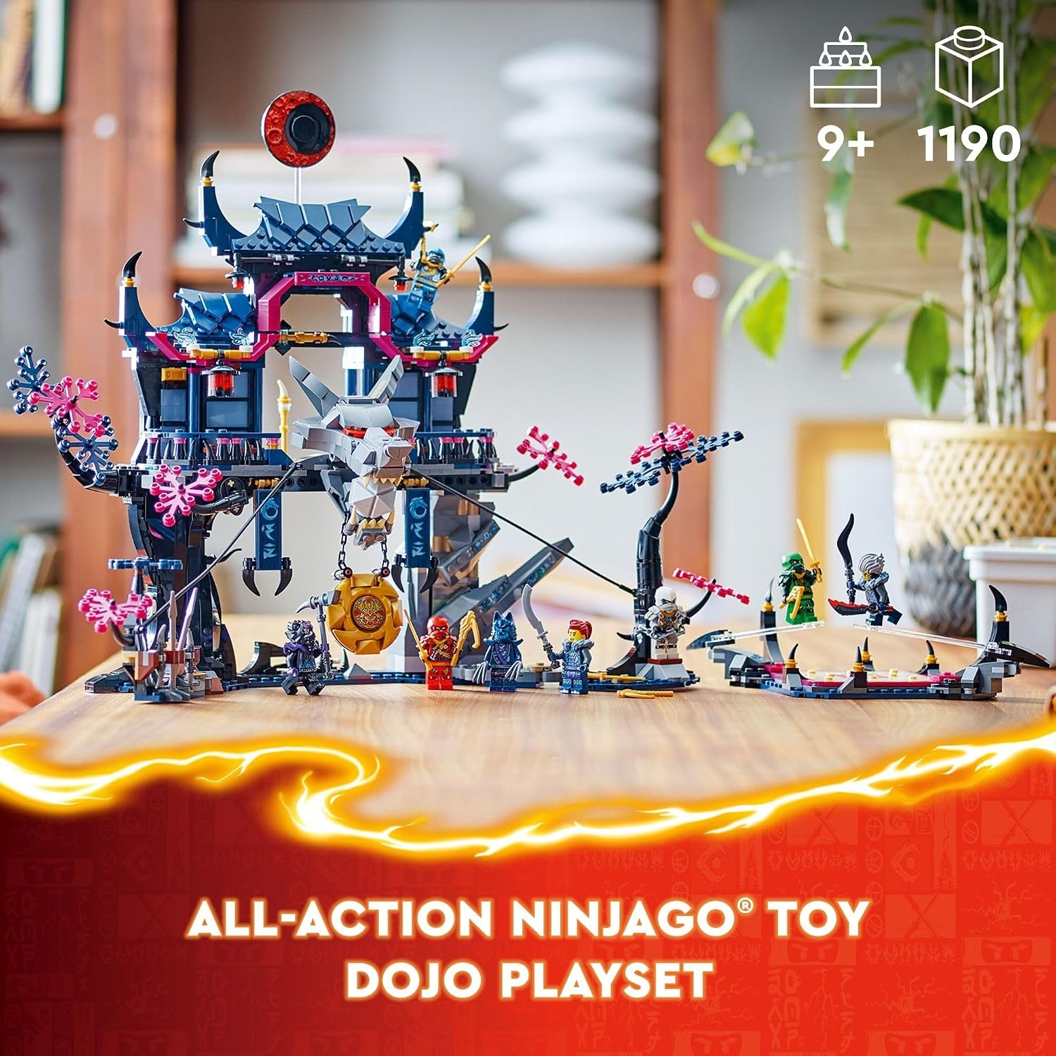 image:imageLEGO Ninjago Wolf Mask Shadow Dojo Building Toy Pretend Play Ninja Figures amp Playset Toys for Boys amp Girls Ages 9 Years W 8 Minifigures 71813