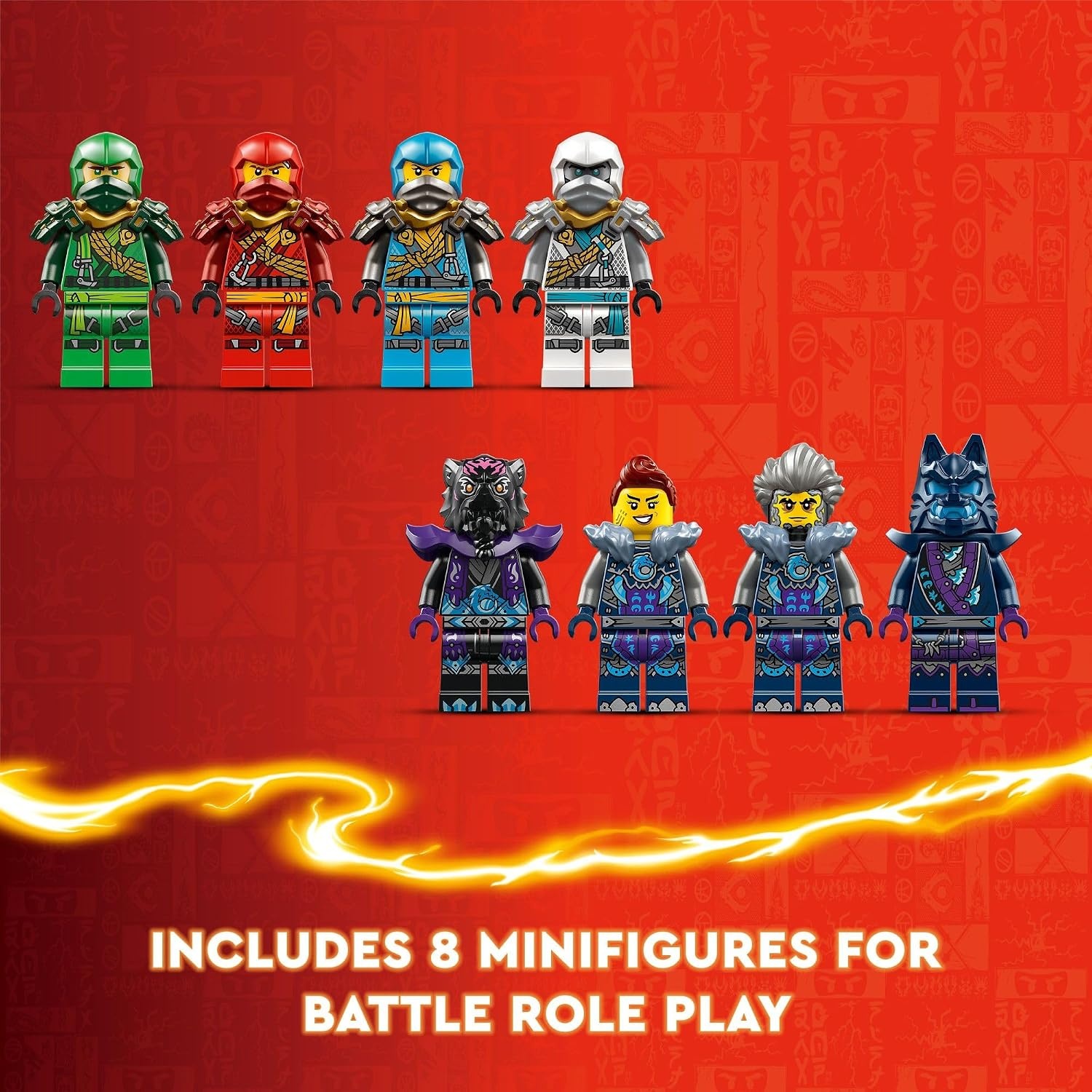 image:imageLEGO Ninjago Wolf Mask Shadow Dojo Building Toy Pretend Play Ninja Figures amp Playset Toys for Boys amp Girls Ages 9 Years W 8 Minifigures 71813