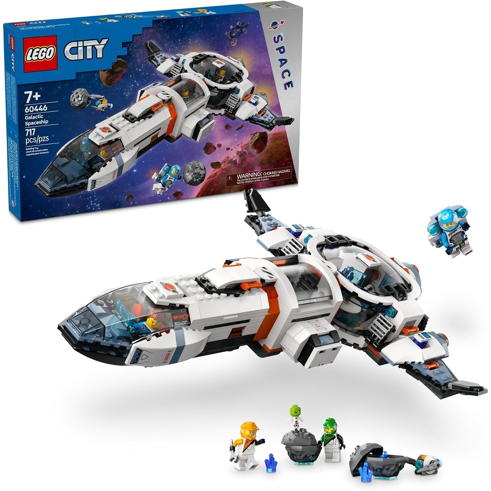 image:imageLEGO City Modular Galactic Spaceship Toy Buildable Space Toy for Kids Boys and Girls Ages 7 Includes 4 Astronaut Minifigures amp Alien Figure Gift Idea for Birthdays and Holidays 60446