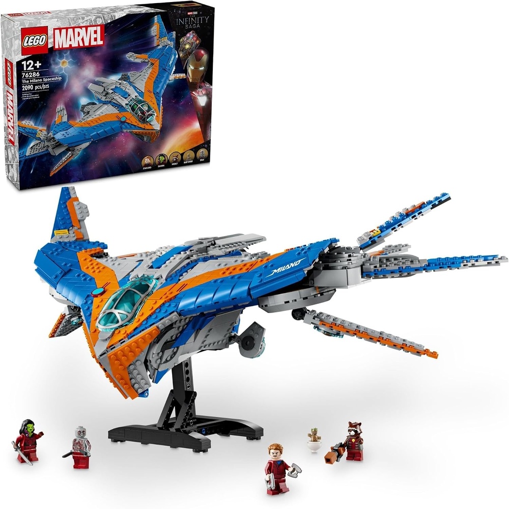 image:imageLEGO Marvel Guardians of The Galaxy The Milano Buildable Starship Toy Marvel Gift for Kids with 4 Super Hero Minifigures Guardians of The Galaxy Toy for Boys and Girls Ages 12 and Up 76286