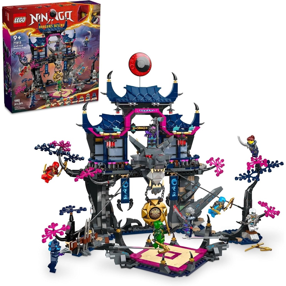 image:imageLEGO Ninjago Wolf Mask Shadow Dojo Building Toy Pretend Play Ninja Figures amp Playset Toys for Boys amp Girls Ages 9 Years W 8 Minifigures 71813