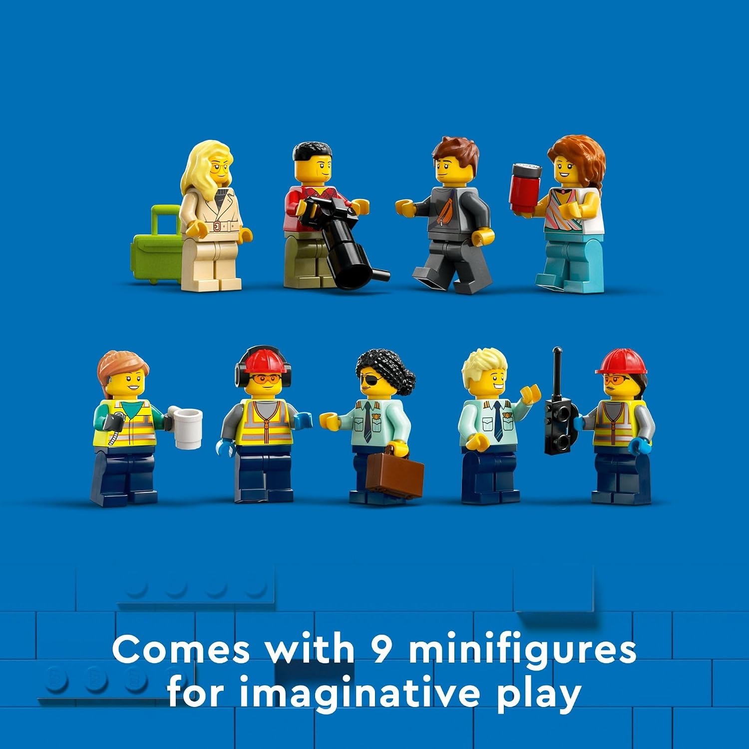 image:imageLEGO City Passenger Airplane Toy Building Set for Boys amp Girls Ages 7 Educational Gift for Kids WBuildable Vehicle Toys amp 9 Minifigures 60367Standard Packaging