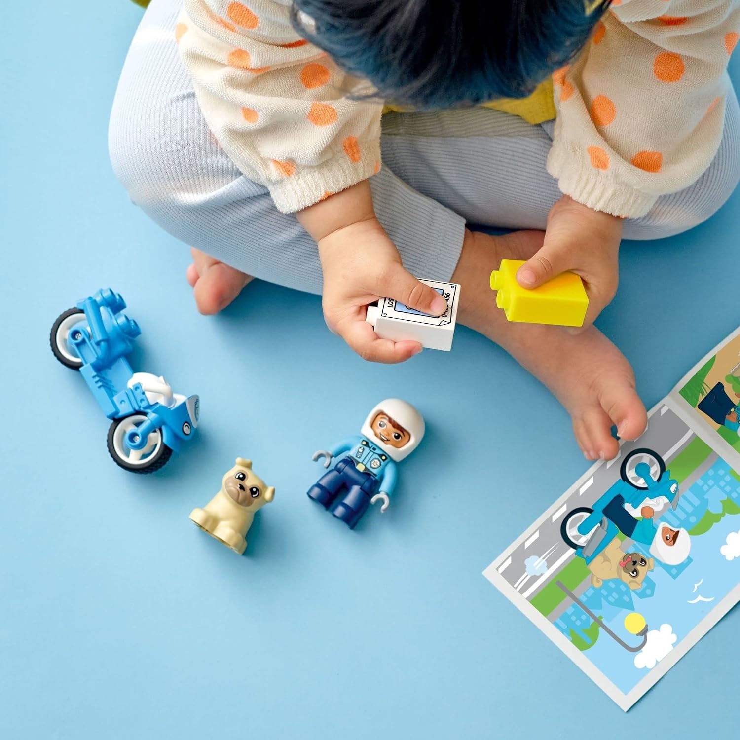 image:imageLEGO DUPLO Town Rescue Police Motorcycle 10967 Toy for Toddlers Boys amp Girls 2 Plus Years Old with Police Officer and Dog Figure Early Development ToysMotorcycle Toy