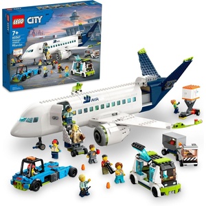 LEGO City Passenger Airplane Toy – Building Set for Boys & Girls, Ages 7+ – Educational Gift for Kids – W/Buildable Vehicle Toys & 9 Minifigures – 60367(Standard Packaging)