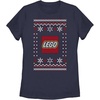 Fifth Sun Women’s Lego Ugly Sweater(Navy Blue)