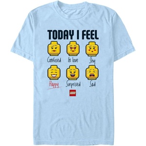 Fifth Sun Men’s Expressions of Lego Lady(Light Blue)