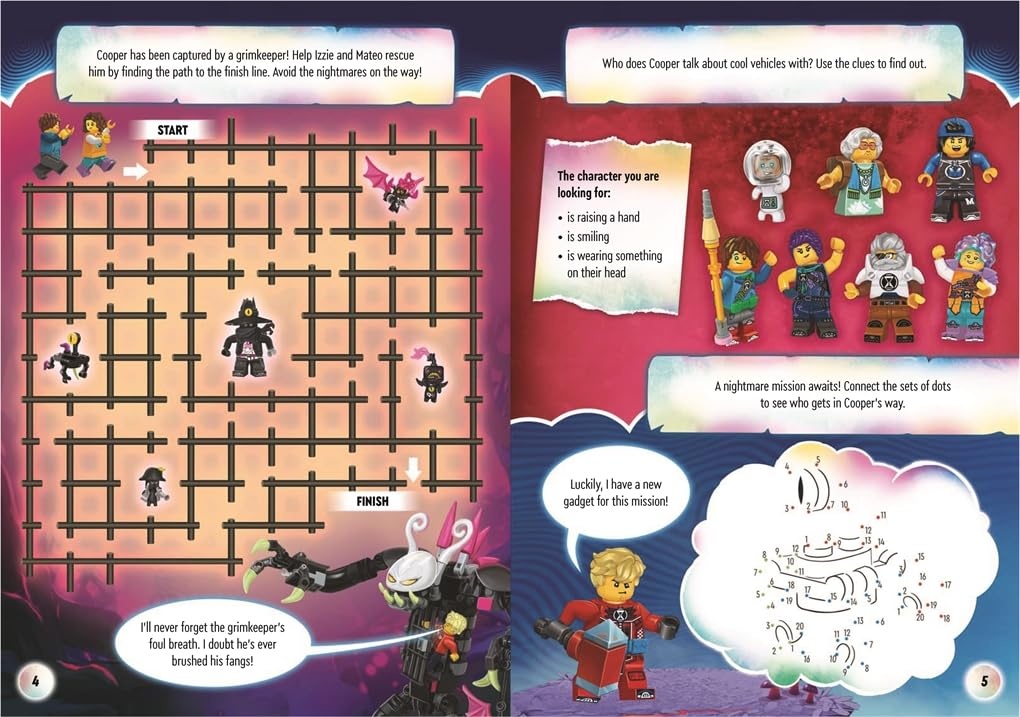 image:imageBuster Books LEGO DREAMZzz Cooper in Action with Cooper LEGO minifigure and grimspawn minibuild LEGO Minifigure Activity