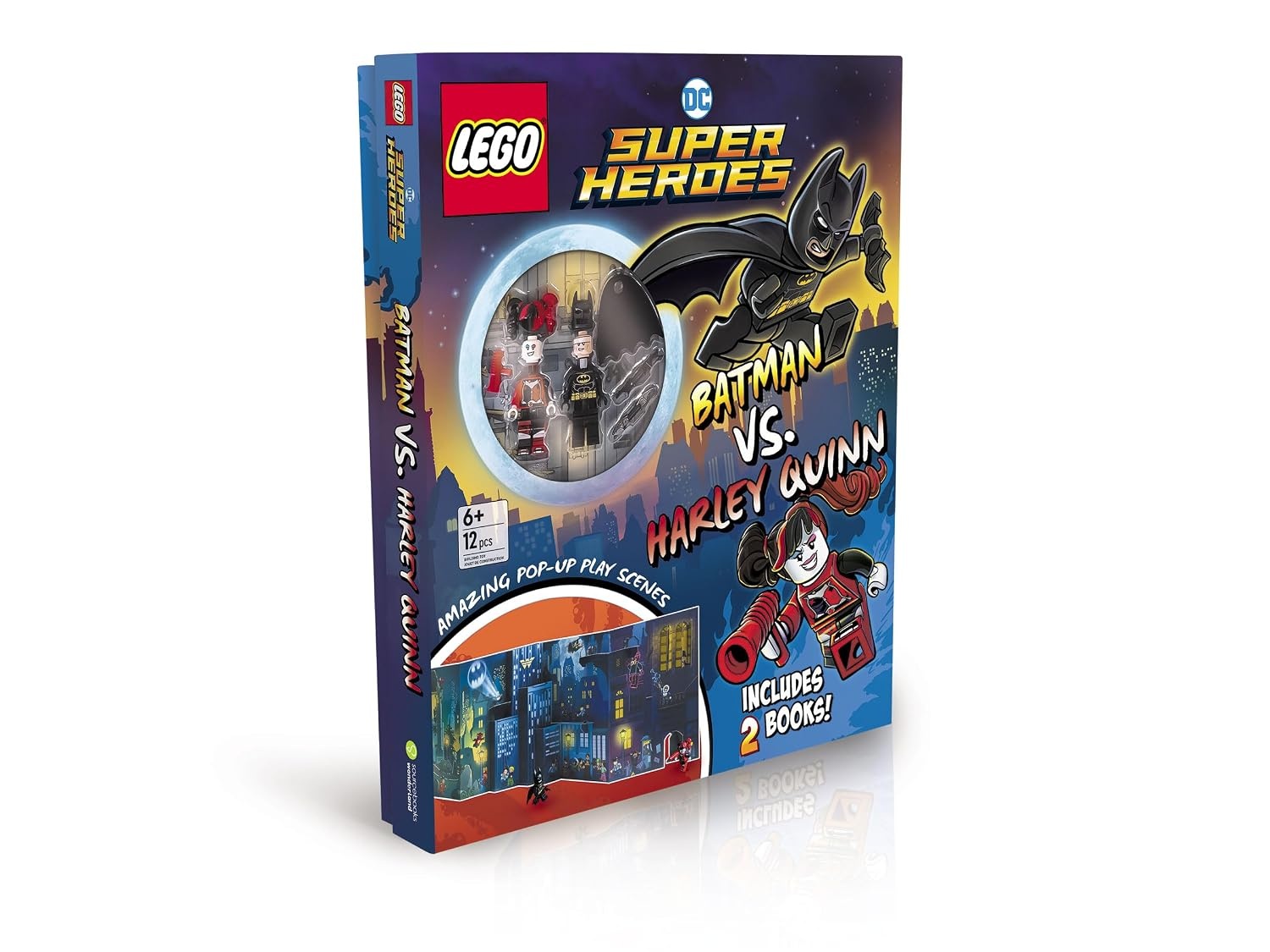 image:imageLEGO DC Super Heroes Batman VS Harley Quinn Activity Book with Fun Activities PopUp Play Scene and 2 LEGOR Minifigures to Inspire Imagination and Creativity