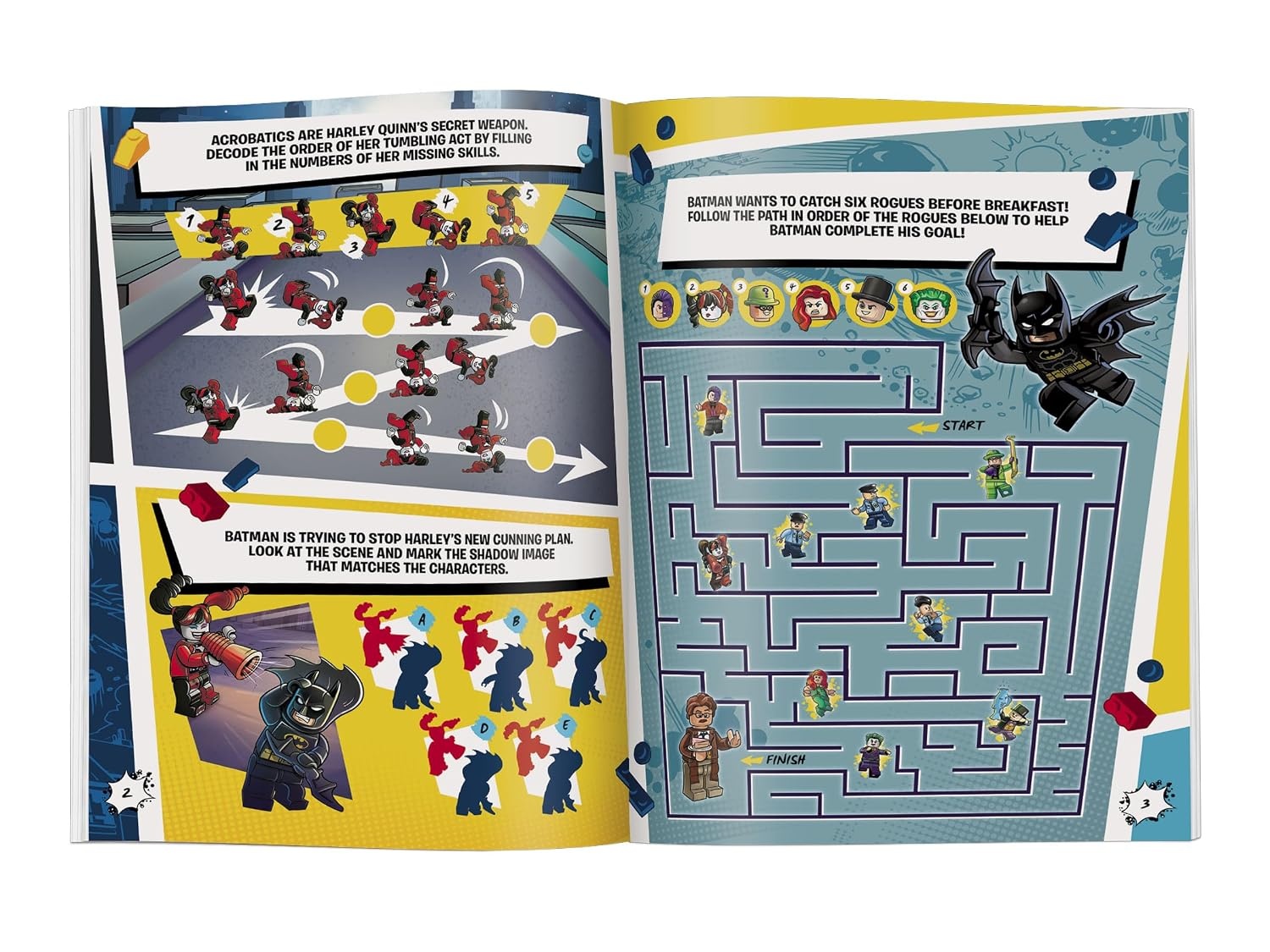 image:imageLEGO DC Super Heroes Batman VS Harley Quinn Activity Book with Fun Activities PopUp Play Scene and 2 LEGOR Minifigures to Inspire Imagination and Creativity