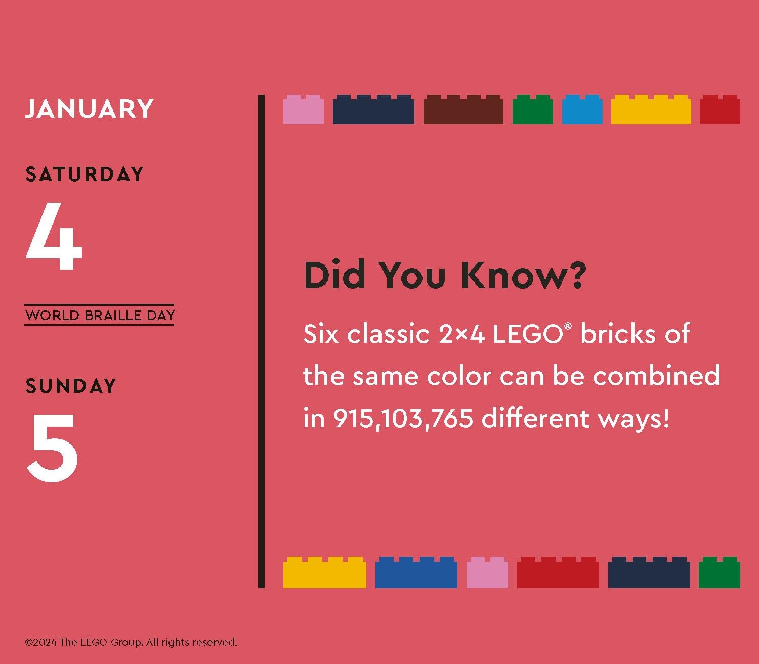 image:imageLEGO Fun Every Day 2025 Daily Calendar