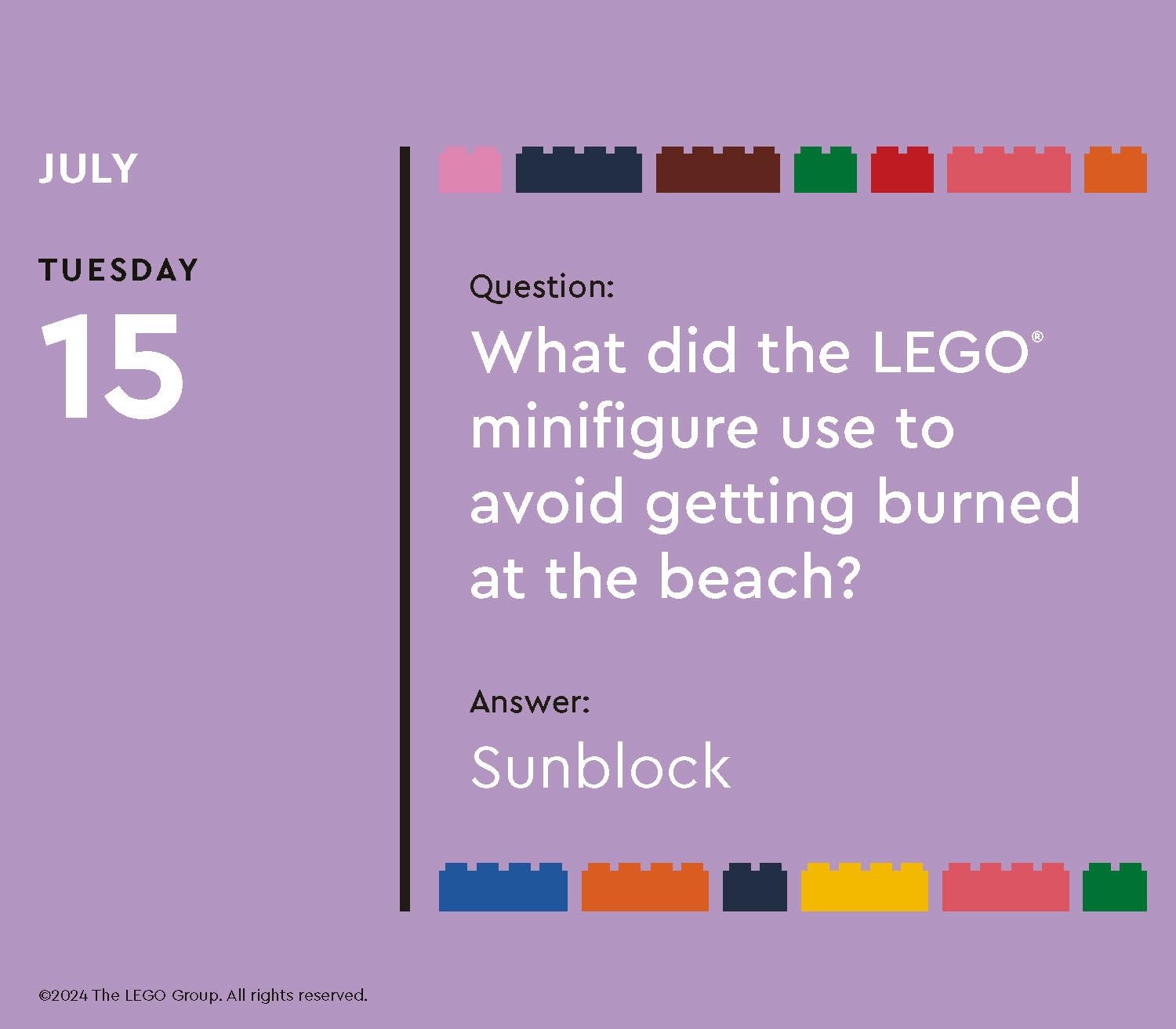 image:imageLEGO Fun Every Day 2025 Daily Calendar