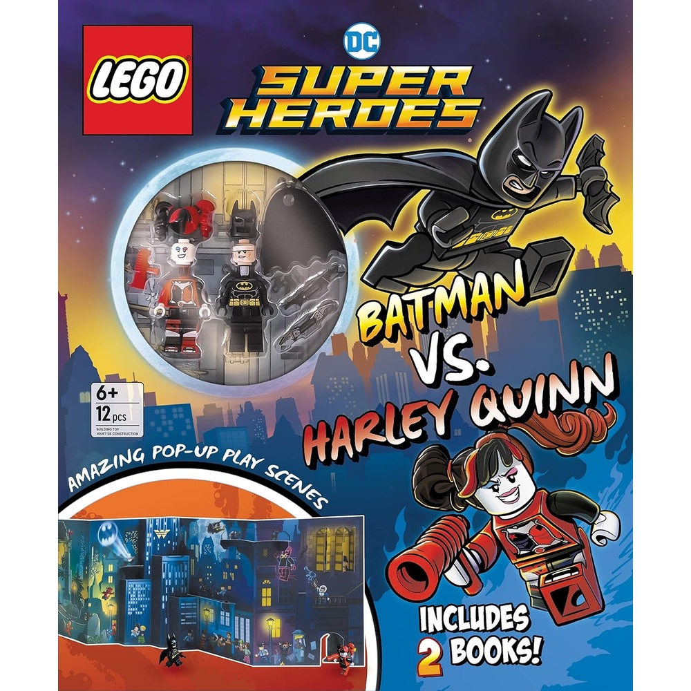 image:imageLEGO DC Super Heroes Batman VS Harley Quinn Activity Book with Fun Activities PopUp Play Scene and 2 LEGOR Minifigures to Inspire Imagination and Creativity