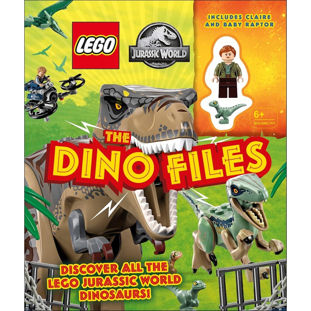 image:imageLEGO Jurassic World The Dino Files with LEGO Jurassic World Claire Minifigure and Baby Raptor