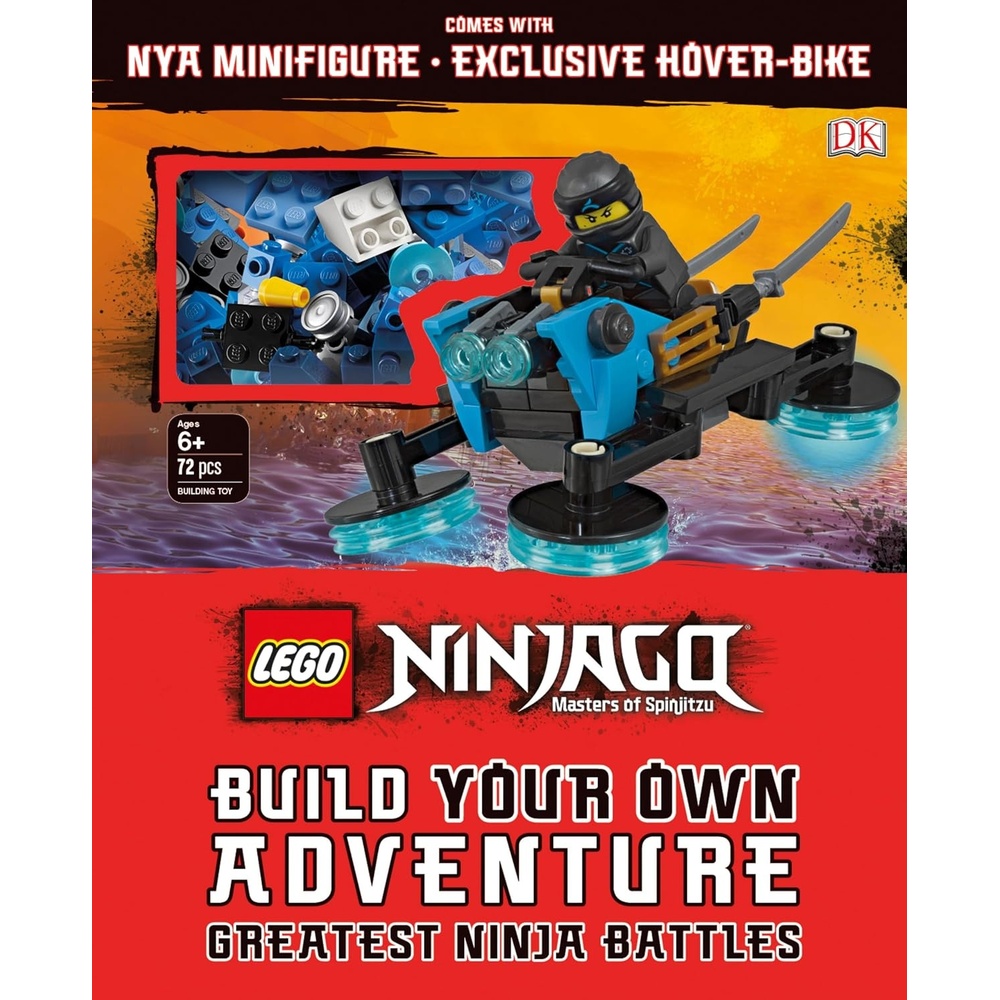image:imageLEGO NINJAGO Build Your Own Adventure Greatest Ninja Battles with Nya minifigure and exclusive HoverBike model