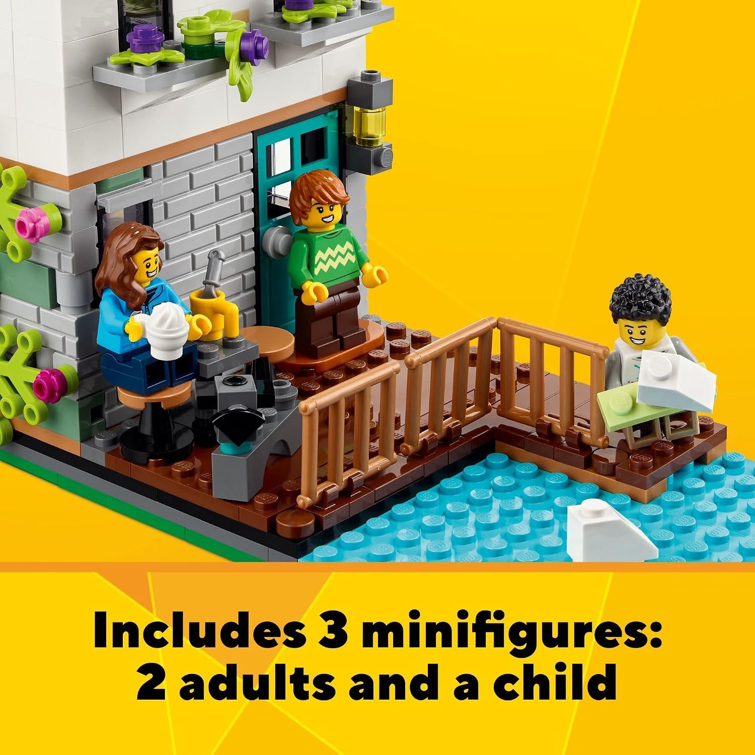image:imageLEGO Creator 3 in 1 Cozy House Building Toys Toy Figures amp Pretend Play Playsets for Boys amp Girls Ages 8 3 Building Options Gift for Birthdays 31139
