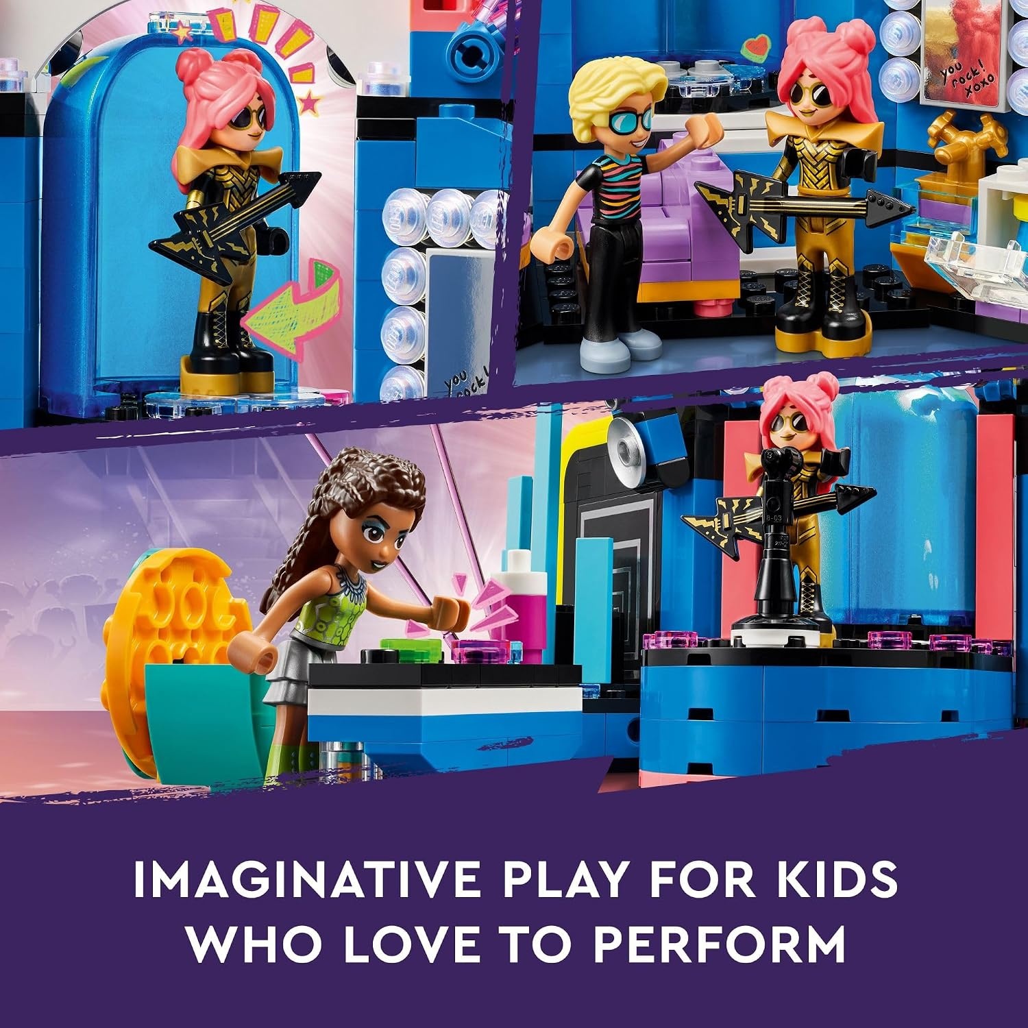 image:imageLEGO Friends Heartlake City Music Talent Show Building Kit SocialEmotional Musical Toy for Kids to Play Together with 4 MiniDoll Characters Music Gift for 7 Year Old Kids Girls and Boys 42616