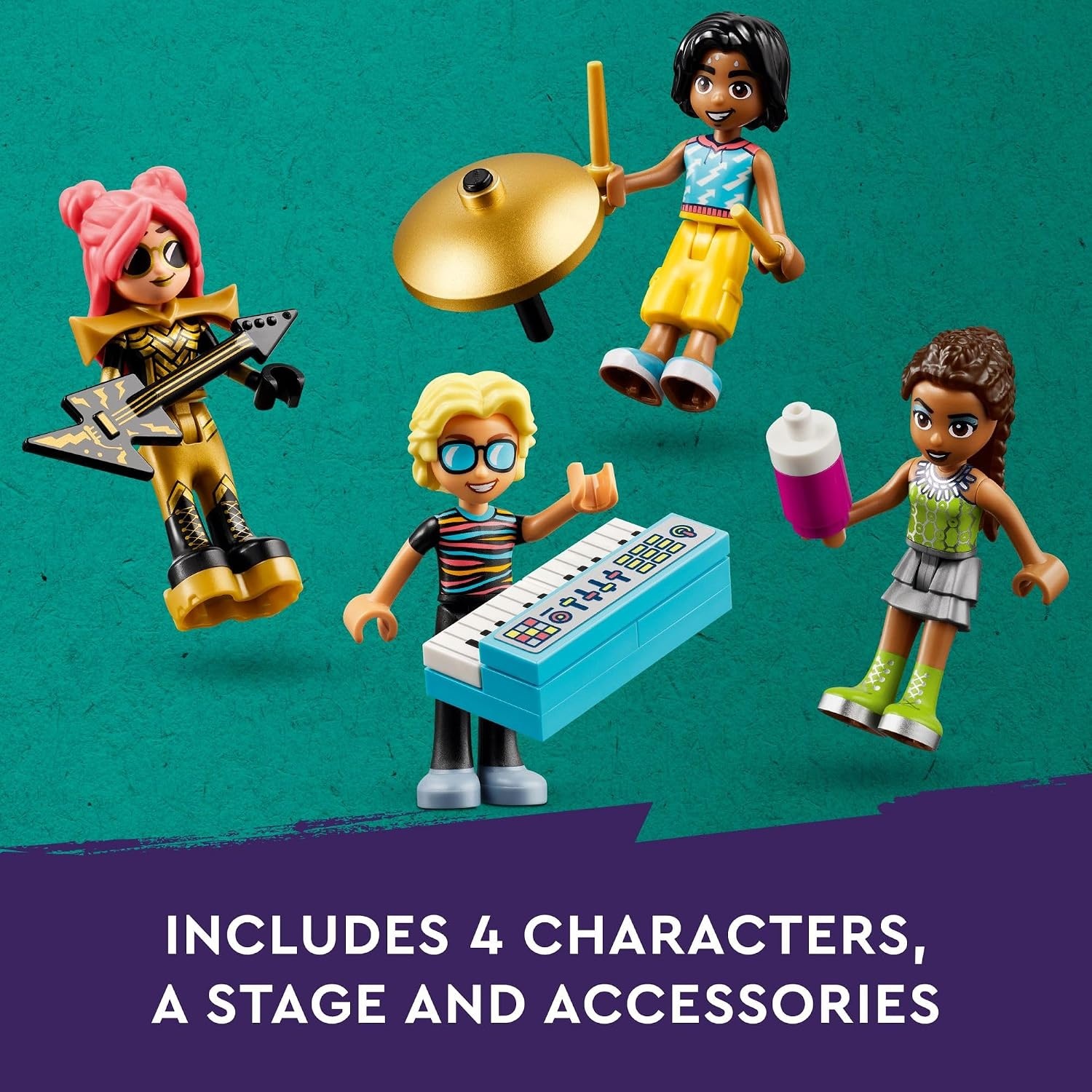 image:imageLEGO Friends Heartlake City Music Talent Show Building Kit SocialEmotional Musical Toy for Kids to Play Together with 4 MiniDoll Characters Music Gift for 7 Year Old Kids Girls and Boys 42616