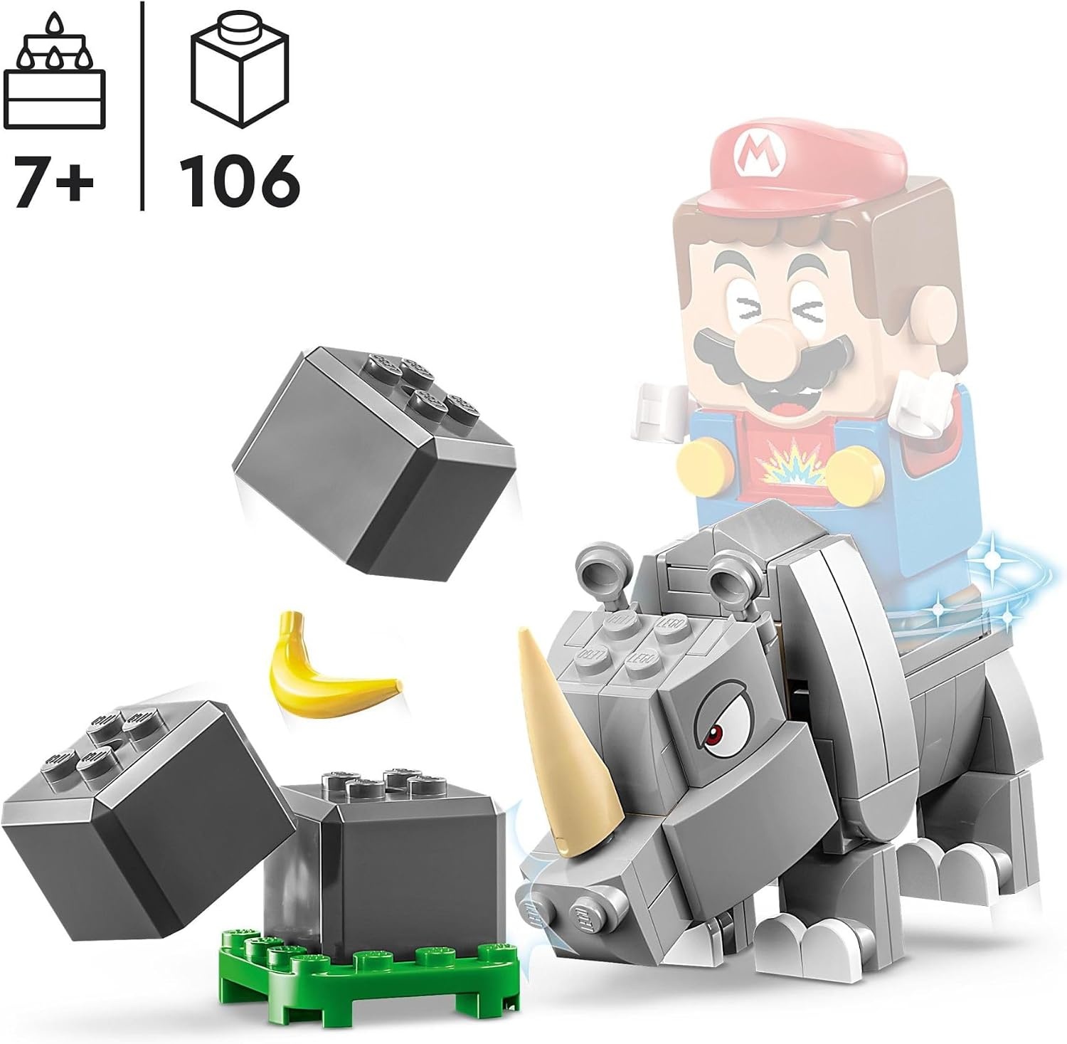 image:imageLEGO Super Mario Rambi The Rhino Expansion Set 71420 Game Inspired Building Toy Set to Combine with a Starter Course This Collectible Super Mario Bros Toy Makes a Great Gift for Kids Ages 7 and Up